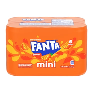 Fanta Orange Cans, 222 mL, 6 Pack
