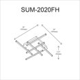 thumbnail image 2 of Plafonnier Dainolite SUM-2020FH-MB Noir Mat, 2 of 3