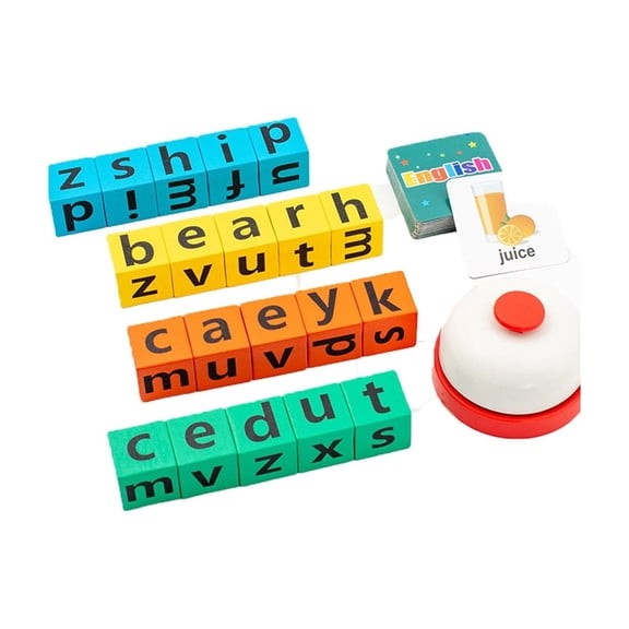 60pcs Letter Dice Word Game | 3-Minute Spelling Sprint Board Game for Kids & Adults | Portable Travel & Party Game for 1-5 Players | Educational Classroom & Family Game Night