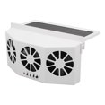 thumbnail image 2 of Solar Powered Car Cooler, 3 Fans Car Exhaust Ventilation Fan Energy Saving Easy To Install Large Wide Angle   For Cars, 2 of 8