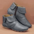 thumbnail image 2 of Kcodviy Bottes en Cuir à la Cheville Non Femmes Bottes Léopard à Enfiler Femmes Fermeture Éclair Bout Largeur Grand Bottes pour Femmes Bottines Bout Rond Chaussures Décontractées Bottes de Motard pour Femmes Bottes, 2 of 3