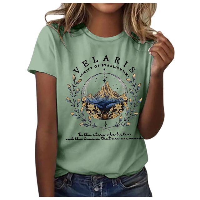 WEAIXIMIUNG T-Shirts Drôles Humour Adulte T-Shirt d'Été Décontracté pour Femme Imprimé à Manches Courtes Col Rond