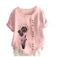 thumbnail image 1 of Birdeem T-Shirt Ample Décontracté d'Été pour Femme à Col Rond, Manches Courtes, Imprimé, 1 of 1