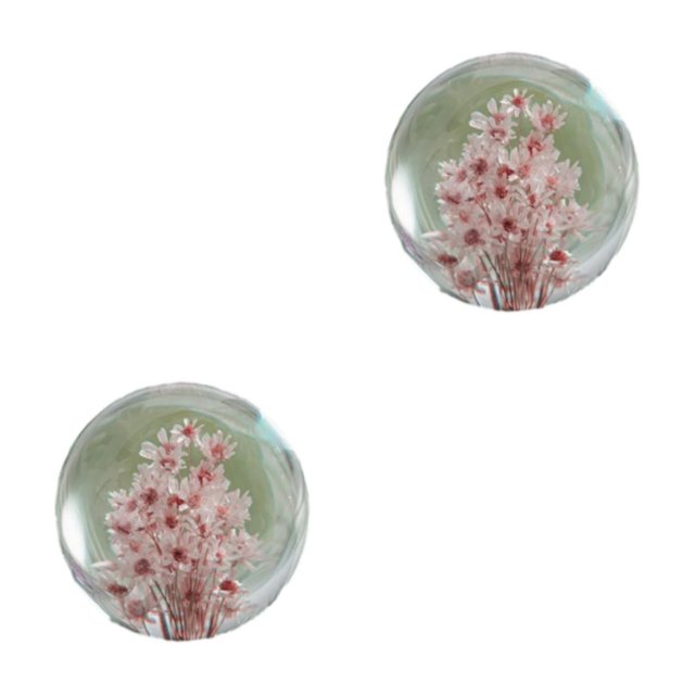 Youkk Decorative Dreamball With Flower Creating Enchanting Atmosphere Resin Gift Daisy red 7cm 2Set