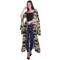 thumbnail image 2 of Moomaya Viscose Georgette Printed Long Shrug Slit Sleeves Cardigans For Women, 2 of 5