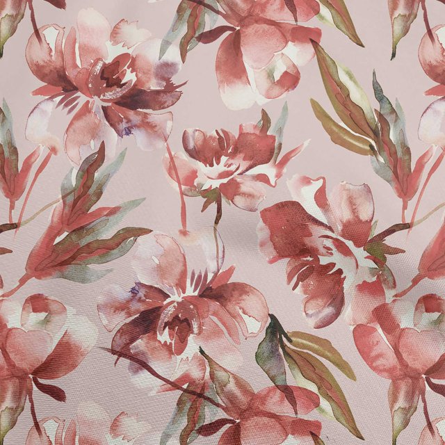 oneOone Georgette Viscose Rose Pink Fabric Florals Sewing Craft Projects Fabric Prints By Yard 42 Inch Wide