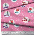 thumbnail image 2 of Soimoi Rayon Fabric Gift Box,Car & Santa Christmas Printed Fabric 1 Yard 42 Inch Wide, 2 of 3