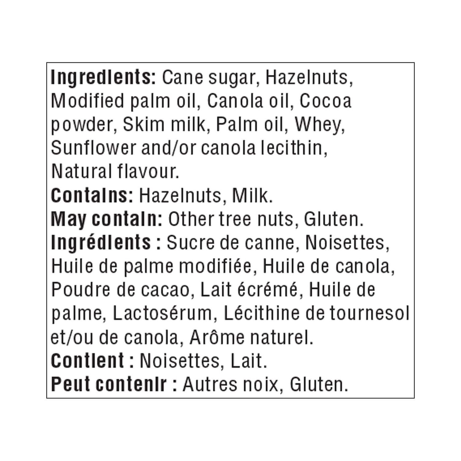 Tartinade noisette avec cacao Great Value