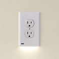 thumbnail image 1 of Single - SnapPower GuideLight for Outlets [New Version - LED Light Bar] - Night Light - Electrical Outlet Wall Plate With LED Night Lights - Automatic On/Off Sensor - (Duplex, White), 1 of 10
