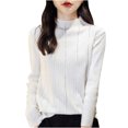 thumbnail image 2 of Sentmoon Ensemble de Voyage pour Femmes, Chandail à Col Rond Surdimensionné à Manches Longues pour Femmes, Cardigan Tricoté Ample Uni Tendance, Chandail d'Automne et d'Hiver pour Invitée de Mariage, Blanc G, 2 of 4
