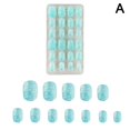 thumbnail image 1 of Kids Childrens Girl Fake Stick Press Nails False On Cover A7P0, 1 of 9