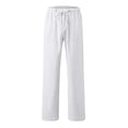 thumbnail image 3 of Weiqiqre Mens Pants New Linen Pants Drawstring Elastic Solid Color Loose Casual Trousers Lightweight Slight Stretch, and Regular Fit for All-Season Going Out, 3 of 5