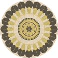 thumbnail image 1 of Ahgly Company Tapis d'Intérieur Lavable en Machine Carré Transitionnel Brun, 3 Pieds Carré, 1 of 7