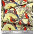 thumbnail image 3 of Soimoi Poly Georgette Fabric Boy,Surfboard And Beach Bird Fabric Prints By Yard 52 Inch Wide, 3 of 3
