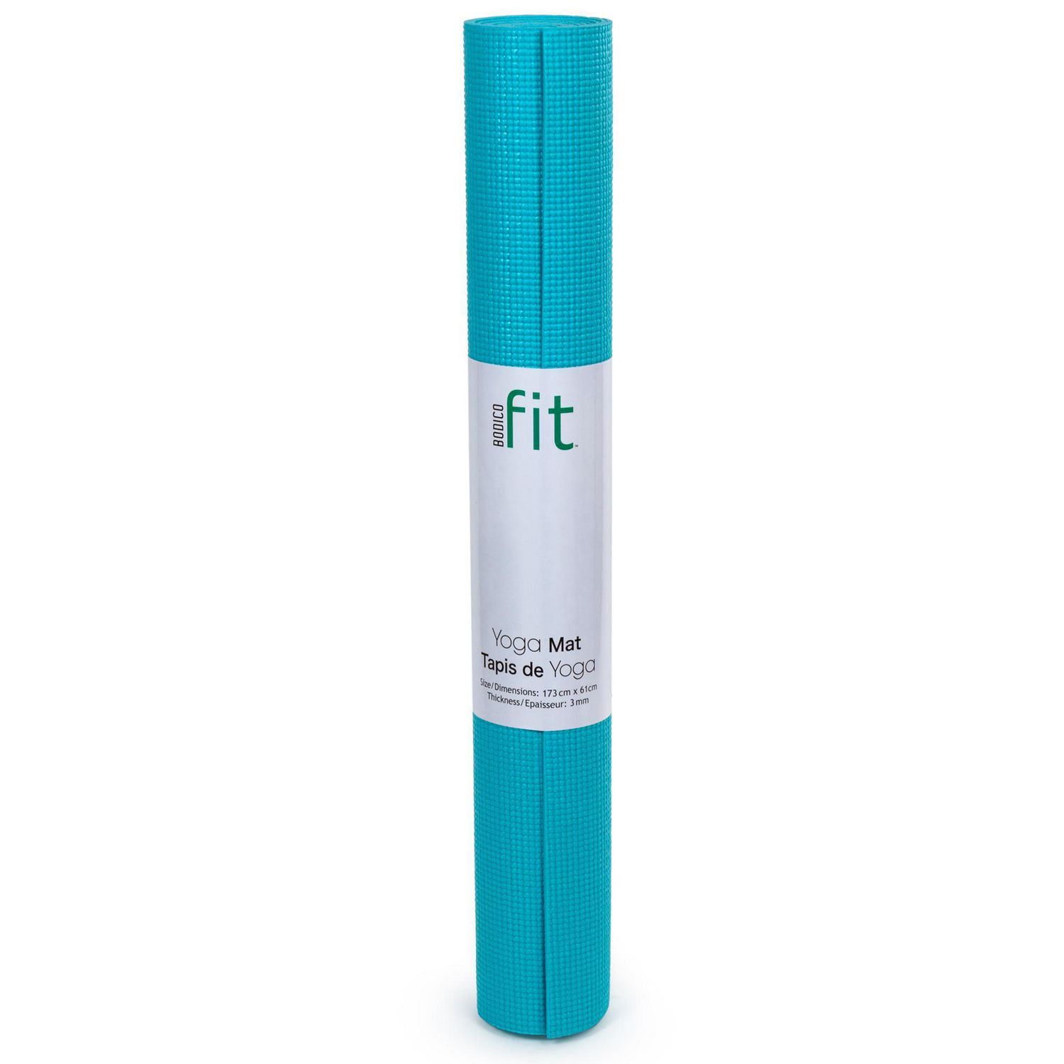 Ensemble de fitness, Tapis de yoga antidérapant et bandes de résistance pour exercice de Bodico, bleu