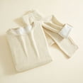 thumbnail image 2 of RXMEKW Ensemble de sous-Vêtements Thermiques pour Femmes, Haut à Manches Longues à Col Rond et Bas, Couche de Base Douce et Chaude pour Temps Froid, Superposition Automne et Hiver, 2 of 3