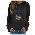 thumbnail image 1 of HNMKIU Crewneck Sweatshirt Women Fall/Winter Print Sweatshirt Without Hoodie, 1 of 4