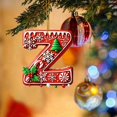 thumbnail image 1 of Hbdhejl 26 Pcs Lettres Rouges Décorations de Sapin de Noël Lettres de Canne de Bonbon avec Motif de Baies Mini Alphabet Ornements Suspendus Fête Maison Sapin de Noël Acrylique 2D, 1 of 4