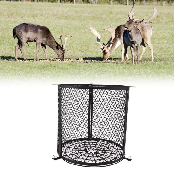 Deer Feeder Guard, Varmint Feeder Cage Perfect Fit Stainless Steel Weatherproof for Outdoor