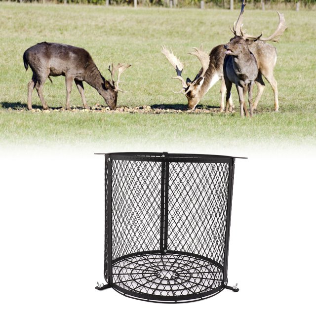 Deer Feeder Guard, Varmint Feeder Cage Perfect Fit Stainless Steel Weatherproof for Outdoor