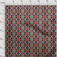 thumbnail image 3 of oneOone Georgette Viscose Orange Fabric Geometric Sewing Material Print Fabric By The Yard 42 Inch Wide, 3 of 4