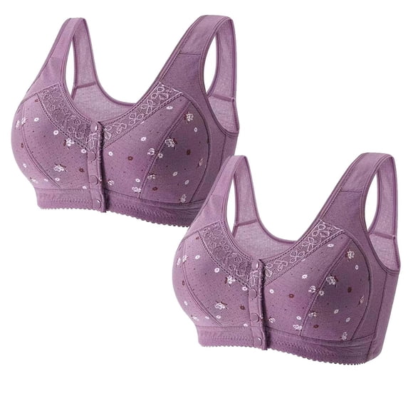 EQWLJWE Women's Push Up Front Buckle Bra Wide Shoulder Straps Gathered And Shaped Bra Sexy Comfortable Breathable Daily Bra Bra For Plus Size Clearance For Women