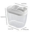 thumbnail image 2 of EIGTHTAIL Food Storage Containers Clearance! Plastic Food Storage Containers with Lids Small Airtight Containers Square School Lunch Containers for Children Leftover Food Containers Clear, 2 of 8