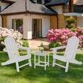 thumbnail image 2 of Costway Lot de 4 Chaises Adirondack de Patio Résistantes aux Intempéries pour Jardin et Terrasse avec Porte-Gobelet Blanc, 2 of 7