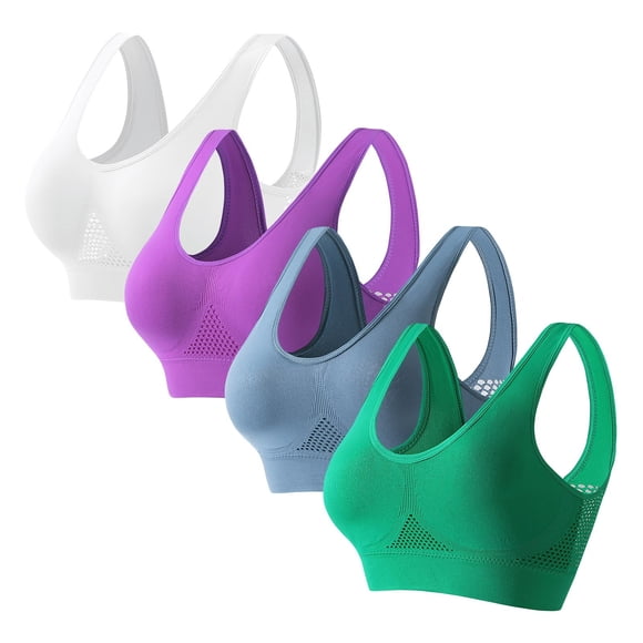 Mrzvby Support Sport Bras for Women No Underwire Women Seamless Sports Bra Wirefree Yoga Bra With Removable Pads