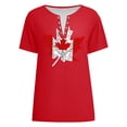 thumbnail image 3 of T-Shirt Canada Femme Col Rond Manches Courtes Feuille d'Érable Fête du Canada T-Shirts Patriotiques T-Shirts Graphiques Femme, 3 of 3