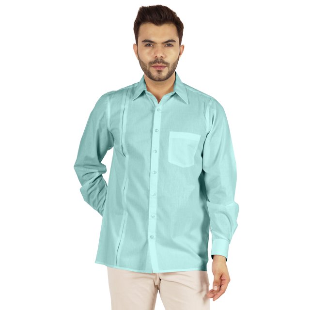 Bestman Solid Formal Button Down Shirt For Men Long Sleeve With Patch Pocket Business Wear