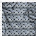 thumbnail image 4 of Soimoi Blue Heavy Satin Fabric Crow Bird Print Sewing Fabric Yard 56 Inch Wide, 4 of 6