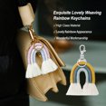 thumbnail image 3 of Baohd Weaving Rainbow Keychains Jewelry Adornment Fashion Accessory Key Ring Pendant Keyholder Ornament Colorful DIY Bag Charm Yellow, 3 of 6