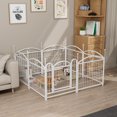 thumbnail image 1 of Dog Playpen Indoor 24 inch 8 Panels Metal Dog Pen Pet Dog Fence Outdoor Exercise Pen with Doors, Heavy Duty Dog Fence Puppy Pen for Large Medium Small Dogs Indoor Outdoor Foldable Pet Exercise Pen, 1 of 5