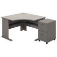thumbnail image 1 of Series A Corner Desk with Pedestal in Pewter White Spectrum - Engineered Wood, 1 of 1
