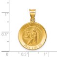 thumbnail image 2 of 14K Or Jaune Poli and Satin St. Pendentif Médaille Luke, 2 of 2