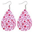 thumbnail image 1 of PVCS Valentine's Day Earrings Heart Love Red Lips Double Sided Printed Earrings, 1 of 2