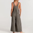 thumbnail image 4 of zanvin Pantalons pour Femmes, Liquidation Combinaison Sans Manches à Bretelles Décontractée Mode Été Unie, 4 of 5