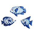 thumbnail image 1 of Cactus Canyon Ceramics Spanish 3-Piece Fish Wall Hanger Set, Dory Blue, 1 of 10
