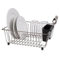 thumbnail image 2 of Mainstays Small Metal Dish Drainer Rack - Chrome/Black, 2 of 6