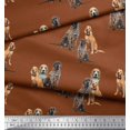 thumbnail image 4 of Soimoi Poly Georgette Fabric Beagle,Cane Corso & English Cocker Spaniel Dog Print Sewing Fabric Yard 42 Inch Wide, 4 of 5
