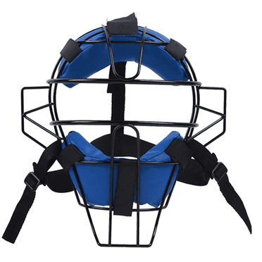 Full-Face Baseball Catcher Mask, Secure Fit Provides Protection and Comfort ,Does Not Obstruct View,Blue,1 x baseball face protector,Blue