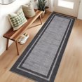 thumbnail image 3 of Bordered Washable Area Rug,Hallway Runner Rug,Washable Rug with Non-Slip Backing Stain Resistant Easy Cleaning Floor Cover for Dining Room, Living Room, Bedroom, 3 of 10