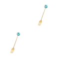 thumbnail image 2 of Transemion 1/2/3/5 Cartoon Adorable Restaurant Hotel Tableware Portable Washable Stainless Steel Stirring Mixing Dinnerware Cake Flatware Donut Fork Blue 2PCS, 2 of 6