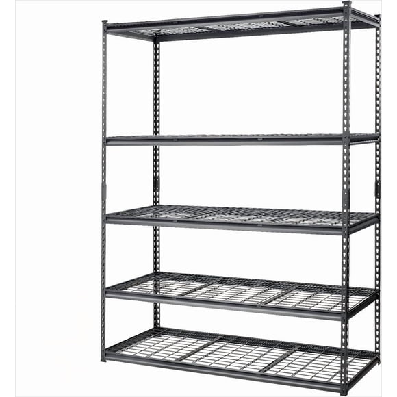 PeakPursuit 5-Tier Metal Storage Shelves – Heavy-Duty Adjustable Garage Utility Rack, 2500 Lbs Capacity