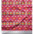 thumbnail image 1 of Soimoi Moss Georgette Fabric Geometric Southwestern Print Fabric by Yard 42 Inch Wide, 1 of 3