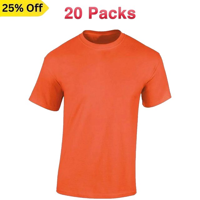 Radyan T-Shirt de Sécurité Haute Visibilité à Manches Courtes, Lot de 20 - 100 % Polyester, Taille : Adulte