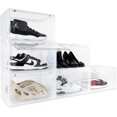 thumbnail image 1 of OLLIE XL Shoe Storage Boxes – Foldable and Stackable Shoe Storage Organizer for Closet – Clear HardFor Up to Size 13 – Acrylic Shoe Box Storage Containers for Jordan, Sneakers, Boots (6-Pack, Clear), 1 of 5