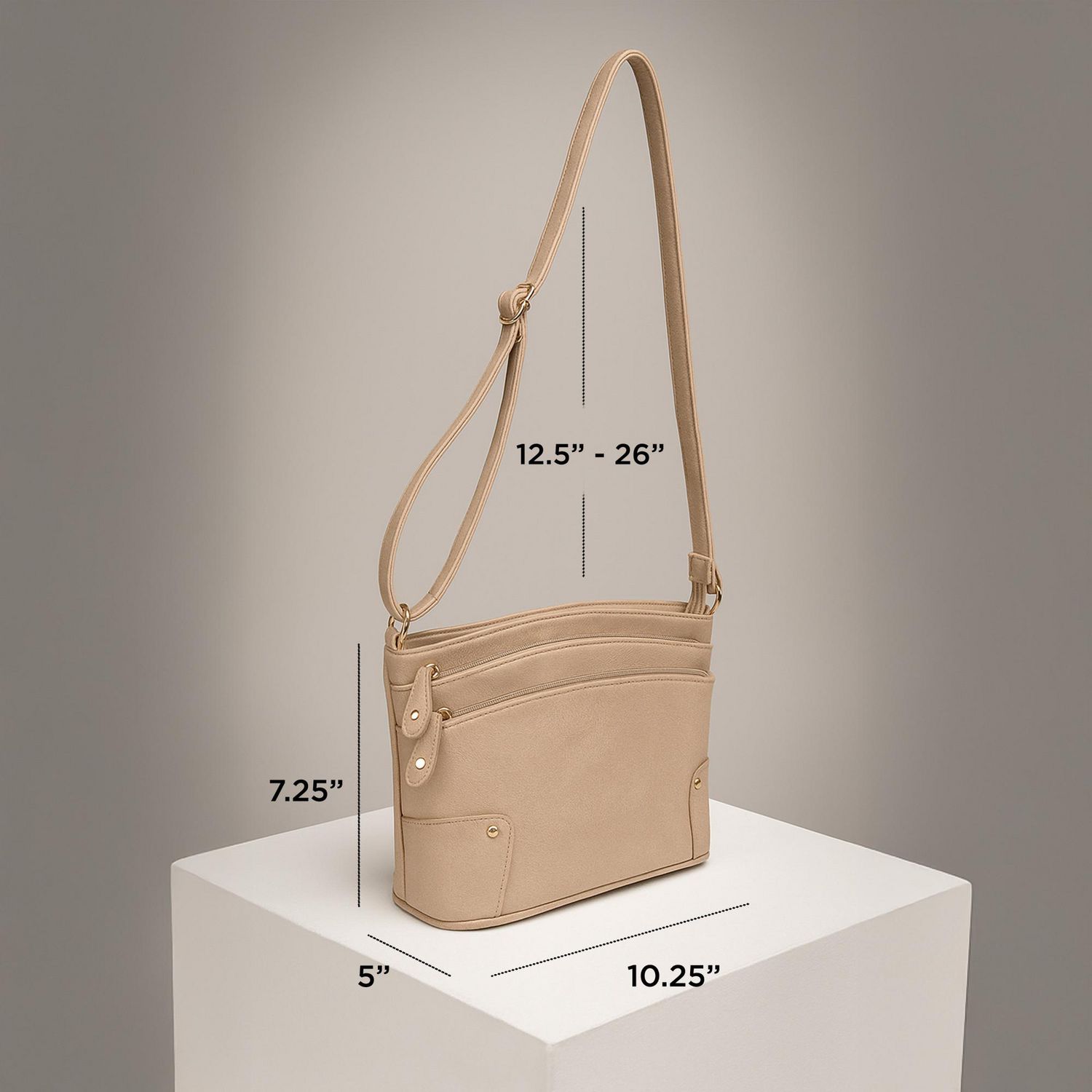 Sac à bandoulière femme à plusieurs compartiments Time and Tru