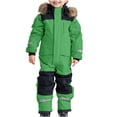 thumbnail image 1 of Combinaisons de Neige Imperméables Colorées pour Filles et Garçons, Combinaisons de Ski, Manteaux, Combinaisons d'Hiver, 1 of 7